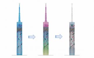 日本初!福岡タワーに金魚が泳ぐアクアリウムイルミネーション「Tower Aquarium」点灯