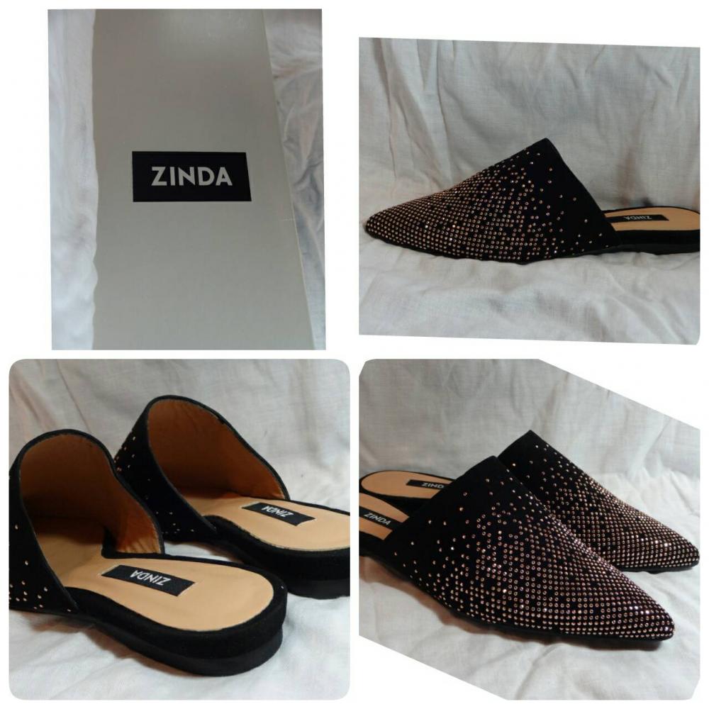 ビジュー付きスリッポン