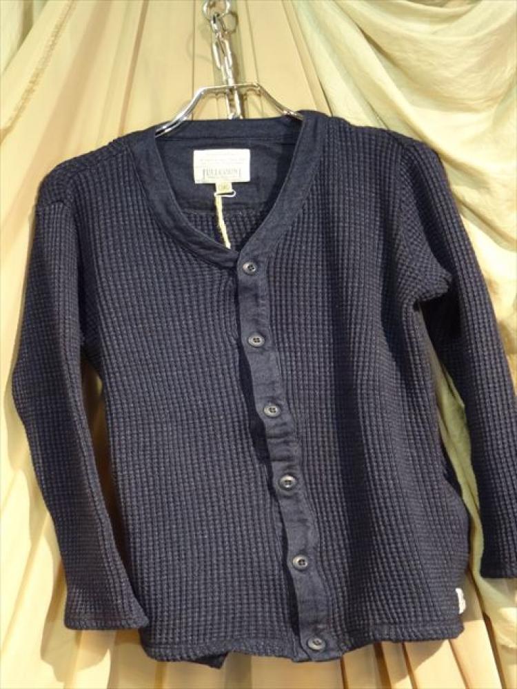 INDIGO WAFFLE CARDIGAN