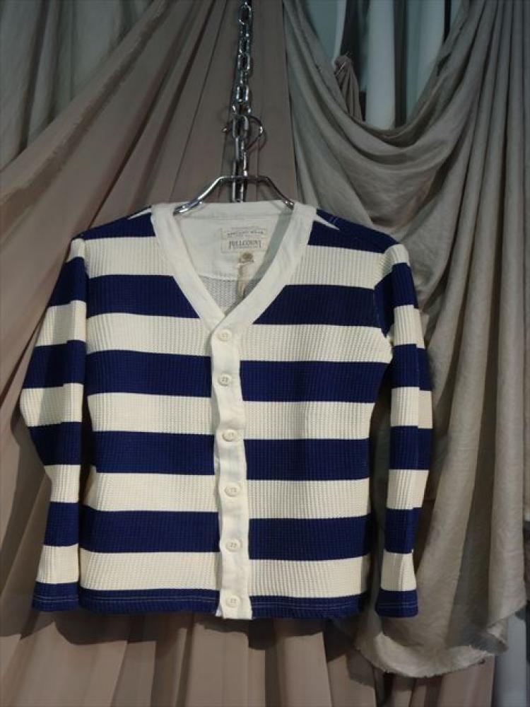 3706  BORDER WAFFLE CARDIGAN