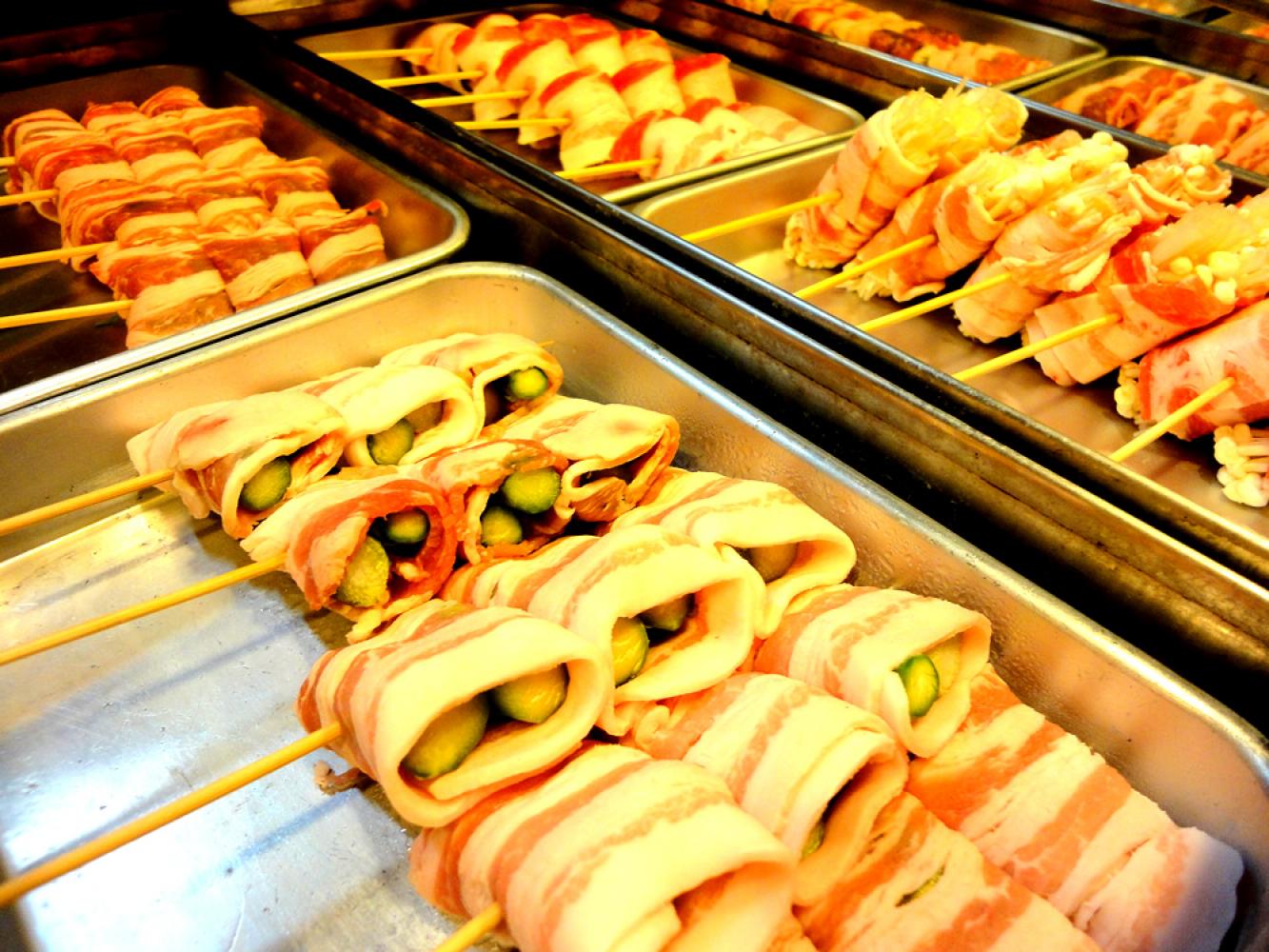 串焼きのネタは大きめで身がつまっています 居酒屋 炉ばた焼き鳥 大三元